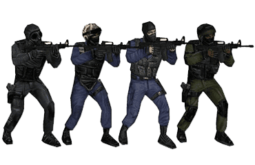Команда контр-террористов в CS 1.6