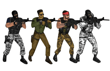 Команда террористов в CS 1.6